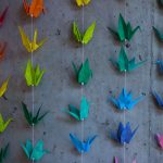 Kolorowe ptaki origami
